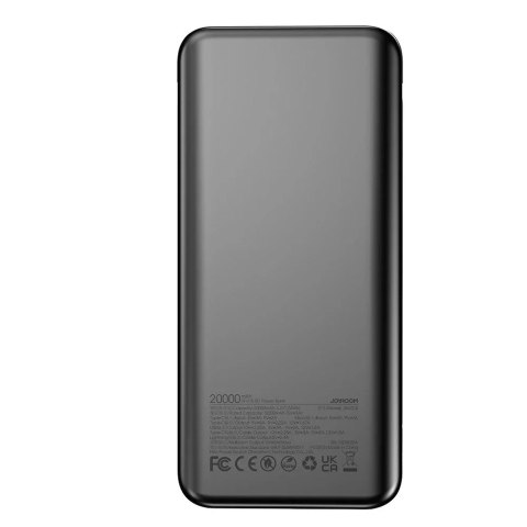 Joyroom Powerbank Joyroom JR-L015 20000mAh 22.5W z kablami USB-C Lightning - czarny Joyroom Powerbank Joyroom JR-L015 20000mAh 22.5W z kablami USB-C Lightning - czarny