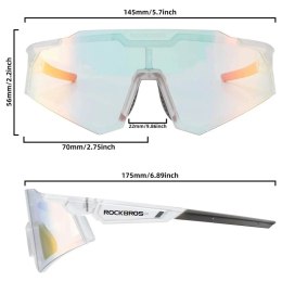 RockBros Okulary rowerowe Rockbros SP291 fotochromowe UV400 - białe