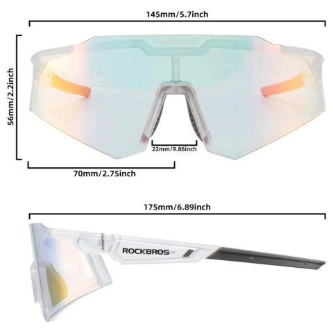 RockBros Okulary rowerowe Rockbros SP291 fotochromowe UV400 - białe RockBros Okulary rowerowe Rockbros SP291 fotochromowe UV400 - białe
