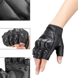 RockBros Rękawiczki motocyklowe Rockbros 16220006005 XXL skórzane - czarne