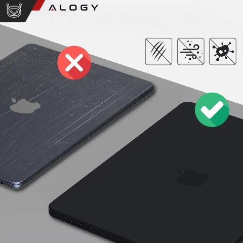 Alogy Etui do Apple Macbook Air 13 13.3" - 2018-2021 (M1 A2337/A2179/A1932) Alogy AirGuard™ Elastyczna obudowa Matowa Czerń Alogy Etui do Apple Macbook Air 13 13.3" - 2018-2021 (M1 A2337/A2179/A1932) Alogy AirGuard™ Elastyczna obudowa Matowa Czerń