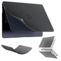 Alogy Etui do Apple Macbook Air 13 13.3" - 2018-2021 (M1 A2337/A2179/A1932) Alogy AirGuard™ Elastyczna obudowa Matowa Czerń