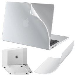 Alogy Etui do Apple Macbook Air 13.6 - M2/M3 2022/2023/2024/2025 Alogy AirGuard™ Elastyczna obudowa Matowa Przezroczysty Biały