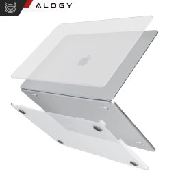 Alogy Etui do Apple Macbook Air 13.6 - M2/M3 2022/2023/2024/2025 Alogy AirGuard™ Elastyczna obudowa Matowa Przezroczysty Biały