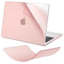 Alogy Etui do Apple Macbook Air 13.6 - M2/M3 2022/2023/2024/2025 Alogy AirGuard™ Elastyczna obudowa Matowa Przezroczysty Różowy