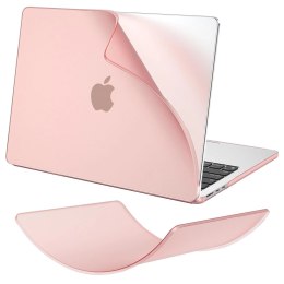 Alogy Etui do Apple Macbook Air 13.6 - M2/M3 2022/2023/2024/2025 Alogy AirGuard™ Elastyczna obudowa Matowa Przezroczysty Różowy