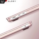 Alogy Etui do Apple Macbook Air 13.6 - M2/M3 2022/2023/2024/2025 Alogy AirGuard™ Elastyczna obudowa Matowa Przezroczysty Różowy