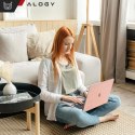 Alogy Etui do Apple Macbook Air 13.6 - M2/M3 2022/2023/2024/2025 Alogy AirGuard™ Elastyczna obudowa Matowa Przezroczysty Różowy