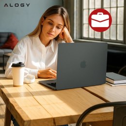 Alogy Etui do Apple Macbook Air 13.6 - M2/M3/M4 2022/2023/2024/2025 Alogy AirGuard™ Elastyczna obudowa Matowy Czarny