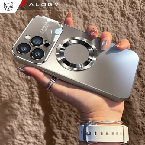 Alogy Etui do Apple iPhone 16 Pro Max obudowa Alogy MagSafe LuxeShield™ Case z ochroną obiektywów do MagSafe Titanium Alogy Etui do Apple iPhone 16 Pro Max obudowa Alogy MagSafe LuxeShield™ Case z ochroną obiektywów do MagSafe Titanium