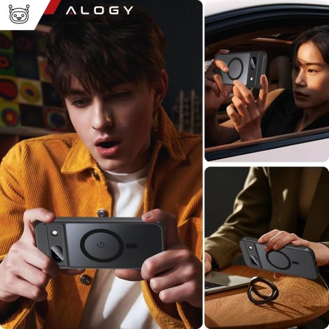 Alogy Etui do Google Pixel 8a obudowa Alogy MagSafe Hybrid Matte Case pokrowiec plecki na telefon MagMat matowe Czarne Alogy Etui do Google Pixel 8a obudowa Alogy MagSafe Hybrid Matte Case pokrowiec plecki na telefon MagMat matowe Czarne
