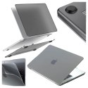 Alogy Etui ochronne do Apple Macbook Air 15 M2/M3/M4 2023/2024/2025 Alogy AirGuard™ Elastyczna obudowa Matowa Czerń