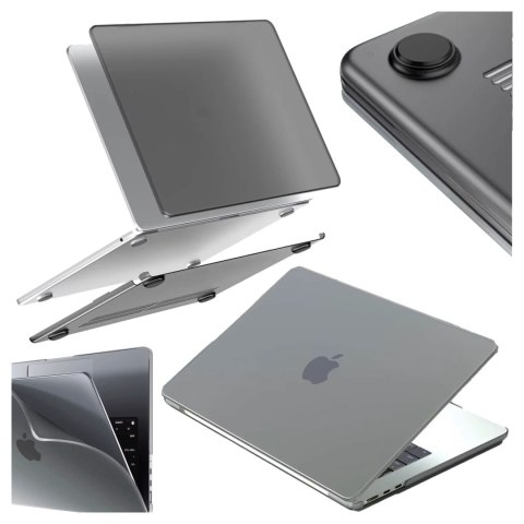 Alogy Etui ochronne do Apple Macbook Air 15 M2/M3/M4 2023/2024/2025 Alogy AirGuard™ Elastyczna obudowa Matowa Czerń Alogy Etui ochronne do Apple Macbook Air 15 M2/M3/M4 2023/2024/2025 Alogy AirGuard™ Elastyczna obudowa Matowa Czerń