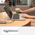 Alogy Etui ochronne do Apple Macbook Air 15 M2/M3/M4 2023/2024/2025 Alogy AirGuard™ Elastyczna obudowa Matowa Przezroczysta Biel