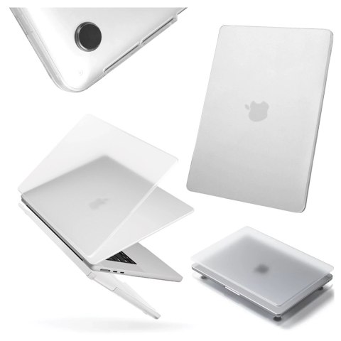 Alogy Etui ochronne do Apple Macbook Air 15 M2/M3/M4 2023/2024/2025 Alogy AirGuard™ Elastyczna obudowa Matowa Przezroczysta Biel Alogy Etui ochronne do Apple Macbook Air 15 M2/M3/M4 2023/2024/2025 Alogy AirGuard™ Elastyczna obudowa Matowa Przezroczysta Biel