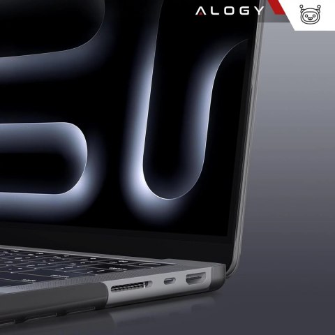 Alogy Etui ochronne do Apple Macbook Pro 16 - M1/M2/M3/M4 2021-2024 2025 Alogy AirGuard™ Elastyczna obudowa Matowa Czerń Alogy Etui ochronne do Apple Macbook Pro 16 - M1/M2/M3/M4 2021-2024 2025 Alogy AirGuard™ Elastyczna obudowa Matowa Czerń