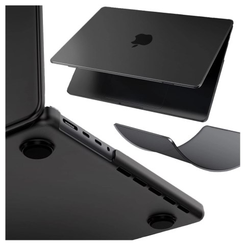 Alogy Etui ochronne do Apple Macbook Pro 16 - M1/M2/M3/M4 2021-2024 2025 Alogy AirGuard™ Elastyczna obudowa Matowa Czerń Alogy Etui ochronne do Apple Macbook Pro 16 - M1/M2/M3/M4 2021-2024 2025 Alogy AirGuard™ Elastyczna obudowa Matowa Czerń