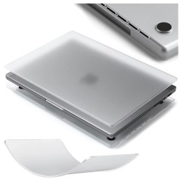Alogy Etui ochronne do Apple Macbook Pro 16 - M1/M2/M3/M4 2021-2024 2025 Alogy AirGuard™ Elastyczna obudowa Matowa Przezroczysta Biel