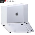 Alogy Etui ochronne do Apple Macbook Pro 16 - M1/M2/M3/M4 2021-2024 2025 Alogy AirGuard™ Elastyczna obudowa Matowa Przezroczysta Biel
