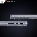 Alogy Etui ochronne do Apple Macbook Pro 16 - M1/M2/M3/M4 2021-2024 2025 Alogy AirGuard™ Elastyczna obudowa Matowa Przezroczysta Biel