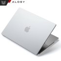 Alogy Etui ochronne do Apple Macbook Pro 16 - M1/M2/M3/M4 2021-2024 2025 Alogy AirGuard™ Elastyczna obudowa Matowa Przezroczysta Biel