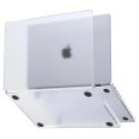 Alogy Etui ochronne do Apple Macbook Pro 16 - M1/M2/M3/M4 2021-2024 2025 Alogy AirGuard™ Elastyczna obudowa Matowa Przezroczysta Biel