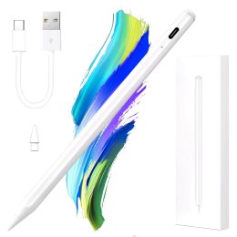 Alogy Rysik do Apple iPad Alogy Pencil z funkcją Palm Rejection Tilt Magnetyczny USB-C + zapasowa końcówka Biały