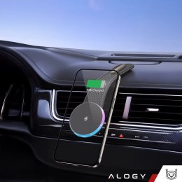 Alogy Uchwyt samochodowy Alogy Car Holder do MagSafe z ładowaniem indukcyjnym 2w1 15W Czarny