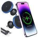 Alogy Uchwyt samochodowy Alogy Car Holder do MagSafe z ładowaniem indukcyjnym 2w1 15W do kratki Czarny