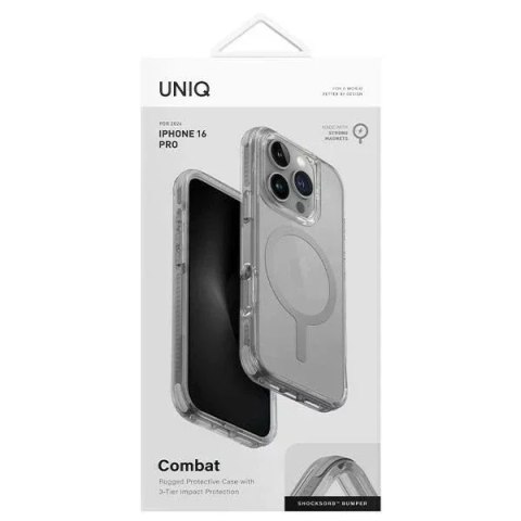 UNIQ Etui UNIQ Combat do iPhone 16 Pro 6.3" Magclick Charging Szary/Stone Grey UNIQ Etui UNIQ Combat do iPhone 16 Pro 6.3" Magclick Charging Szary/Stone Grey