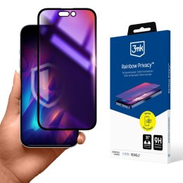 3mk Prywatyzujące szkło hartowane do Apple iPhone 16 - 3mk Rainbow Privacy