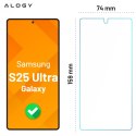 Alogy 3x Szkło hartowane na ekran + szkło na obiektyw do Samsung Galaxy S25 Ultra ochronne szkiełko na ekran i aparat 9H Alogy GlassGu