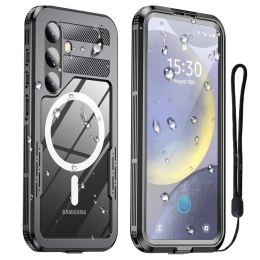 Alogy Etui Wodoodporne Alogy HydroArmor™ IP68 Case z przezroczystym tyłem Pancerna obudowa 360 do MagSafe do Samsung Galaxy S24+ Plus