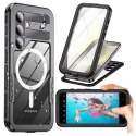 Alogy Etui Wodoodporne Alogy HydroArmor™ IP68 Case z przezroczystym tyłem Pancerna obudowa 360 do MagSafe do Samsung Galaxy S24+ Plus