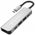 Alogy Hub 5w1 USB-C do USB-C PD100W, USB-C, USB.A 2.0, USB.A 3.0, HDMI 4K 30Hz / 1080p 60Hz - Alogy MultiHub™ Do Notebooka Laptopa