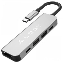 Alogy Hub 5w1 USB-C do USB-C PD100W, USB-C, USB.A 2.0, USB.A 3.0, HDMI 4K 30Hz / 1080p 60Hz - Alogy MultiHub™ Do Notebooka Laptopa