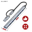 Alogy Hub 7w1 USB-C z USB 3.0 do 7x USB-A (1x3.0 + 6x2.0) - Alogy MultiHub™ Do Notebooka Laptopa