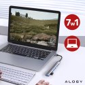 Alogy Hub 7w1 USB-C z USB 3.0 do 7x USB-A (1x3.0 + 6x2.0) - Alogy MultiHub™ Do Notebooka Laptopa