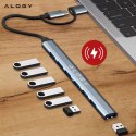 Alogy Hub 7w1 USB-C z USB 3.0 do 7x USB-A (1x3.0 + 6x2.0) - Alogy MultiHub™ Do Notebooka Laptopa
