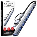 Alogy Hub 7w1 USB-C z USB 3.0 do 7x USB-A (1x3.0 + 6x2.0) - Alogy MultiHub™ Do Notebooka Laptopa