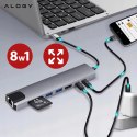 Alogy Hub 8w1 USB-C do 2xA+2xC+HDMI+SD+Micro+LAN 100mb - Alogy MultiHub™ Do Notebooka Laptopa
