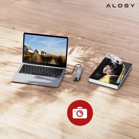 Alogy Hub 8w1 USB-C do 2xA+2xC+HDMI+SD+Micro+LAN 100mb - Alogy MultiHub™ Do Notebooka Laptopa Alogy Hub 8w1 USB-C do 2xA+2xC+HDMI+SD+Micro+LAN 100mb - Alogy MultiHub™ Do Notebooka Laptopa