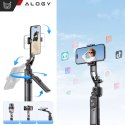 Alogy Kijek Selfie Stick Quadrapod Alogy TrackPod 2w1 z uchwytem na telefon i mocowaniem 1/4 Funkcja śledzenia twarzy kompatybilny z 