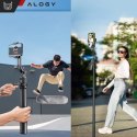 Alogy Kijek Selfie Stick Quadrapod Alogy TrackPod 2w1 z uchwytem na telefon i mocowaniem 1/4 Funkcja śledzenia twarzy kompatybilny z 