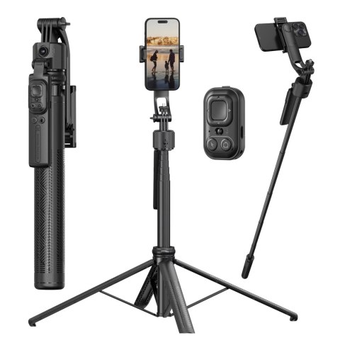 Alogy Kijek Selfie Stick Quadrapod Alogy TrackPod 2w1 z uchwytem na telefon i mocowaniem 1/4 Funkcja śledzenia twarzy kompatybilny z Alogy Kijek Selfie Stick Quadrapod Alogy TrackPod 2w1 z uchwytem na telefon i mocowaniem 1/4 Funkcja śledzenia twarzy kompatybilny z