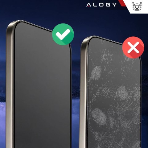 Alogy Szkło hartowane Prywatyzujące do Apple iPhone 16 Pro Max ochronne szkiełko na ekran 9H Alogy Privacy EasyShield™️ z ramką montaż Alogy Szkło hartowane Prywatyzujące do Apple iPhone 16 Pro Max ochronne szkiełko na ekran 9H Alogy Privacy EasyShield™️ z ramką montaż
