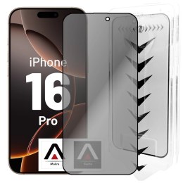 Alogy Szkło hartowane Prywatyzujące do Apple iPhone 16 Pro ochronne szkiełko na ekran 9H Alogy Privacy EasyShield™️ z ramką montażową