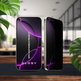 Alogy Szkło hartowane Prywatyzujące do Apple iPhone 16 Pro ochronne szkiełko na ekran 9H Alogy Privacy EasyShield™️ z ramką montażową