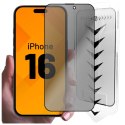 Alogy Szkło hartowane Prywatyzujące do Apple iPhone 16 ochronne szkiełko na ekran 9H Alogy Privacy EasyShield™️ z ramką montażową