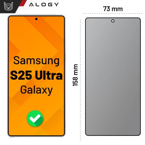 Alogy Szkło hartowane Prywatyzujące do Samsung Galaxy S25 Ultra ochronne szkiełko na ekran 9H Alogy Privacy EasyShield™️ z ramką monta Alogy Szkło hartowane Prywatyzujące do Samsung Galaxy S25 Ultra ochronne szkiełko na ekran 9H Alogy Privacy EasyShield™️ z ramką monta